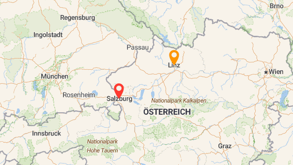 Map of company locations