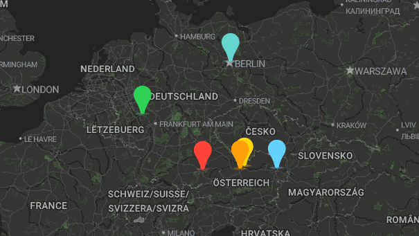 Map of company locations