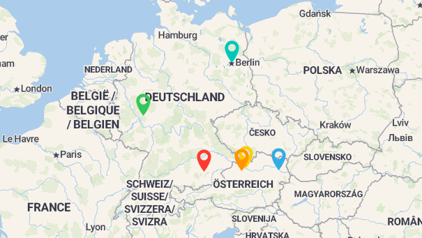 Map of company locations