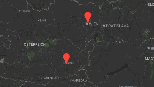Map of company locations