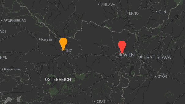 Map of company locations