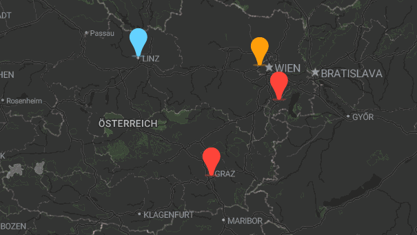 Map of company locations