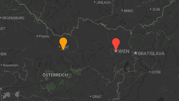 Map of company locations