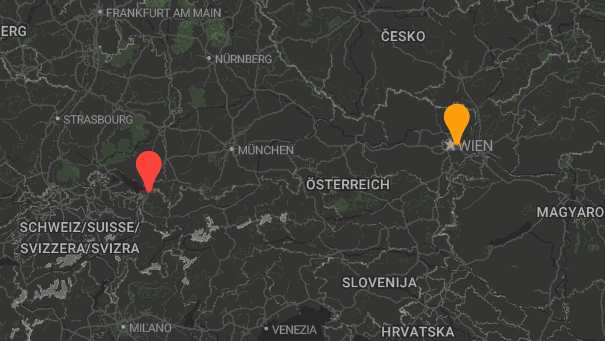 Map of company locations