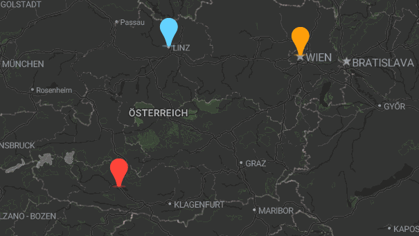 Map of company locations