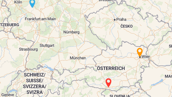 Map of company locations