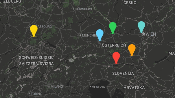Map of company locations