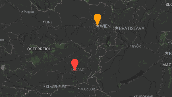 Map of company locations