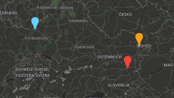 Map of company locations