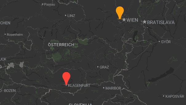 Map of company locations