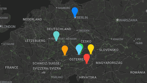 Map of company locations