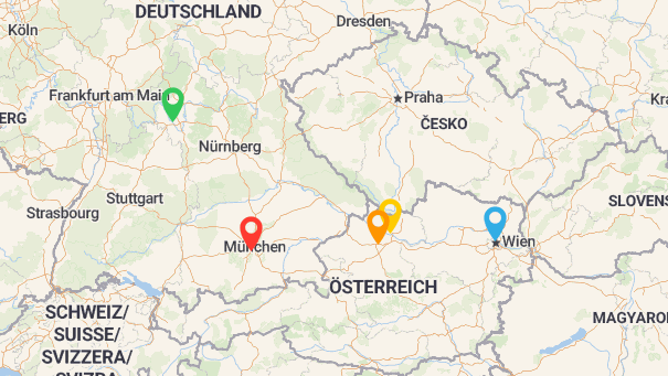 Map of company locations