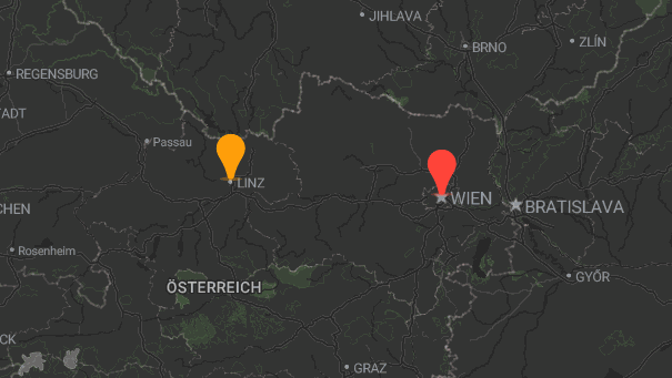 Map of company locations