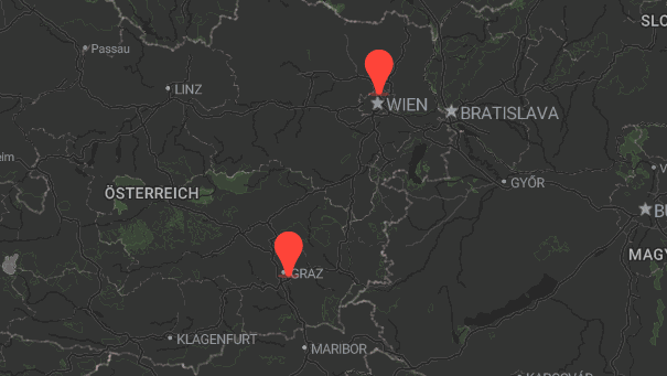 Map of company locations