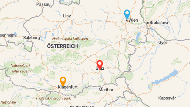 Map of company locations