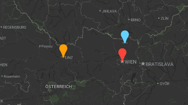 Map of company locations