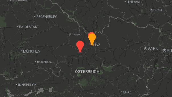 Map of company locations