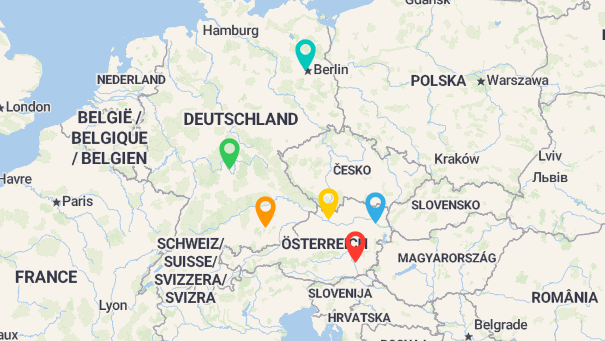 Map of company locations