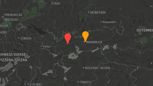 Map of company locations