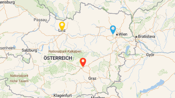 Map of company locations