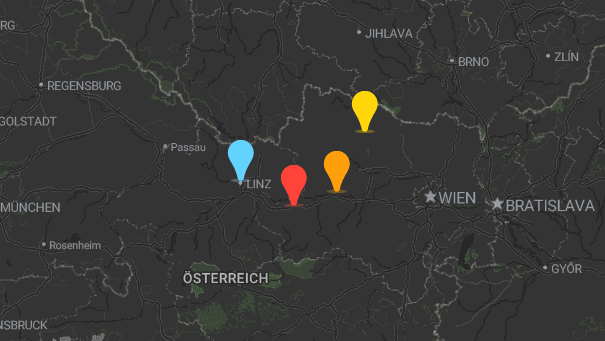 Map of company locations