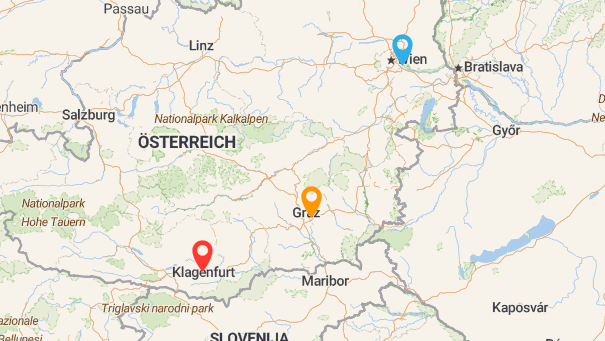 Map of company locations