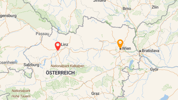 Map of company locations
