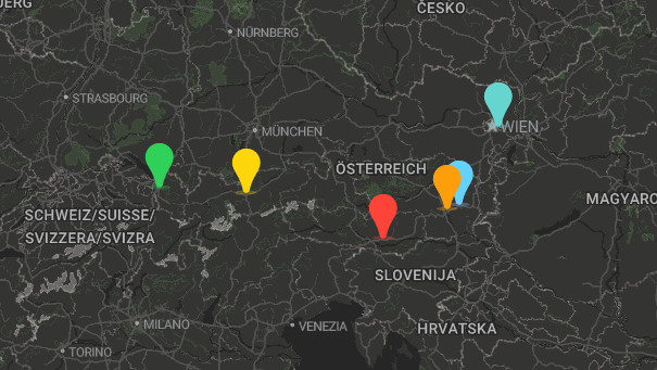 Map of company locations