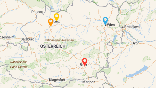 Map of company locations