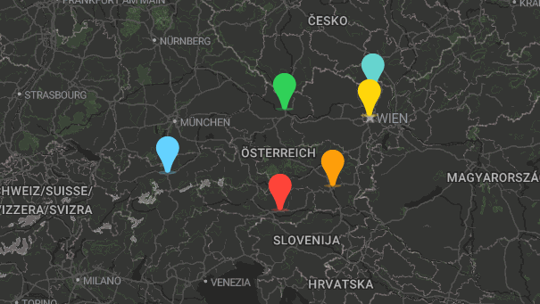 Map of company locations