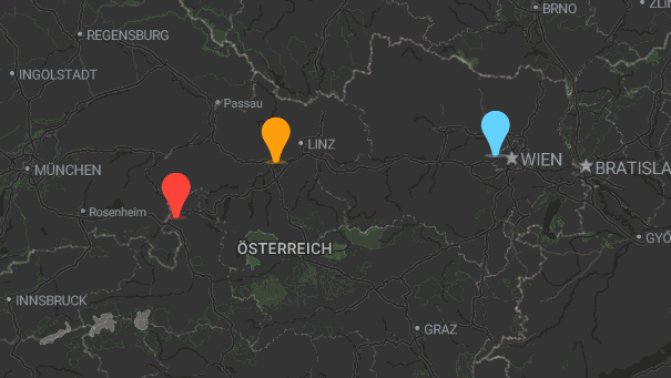 Map of company locations