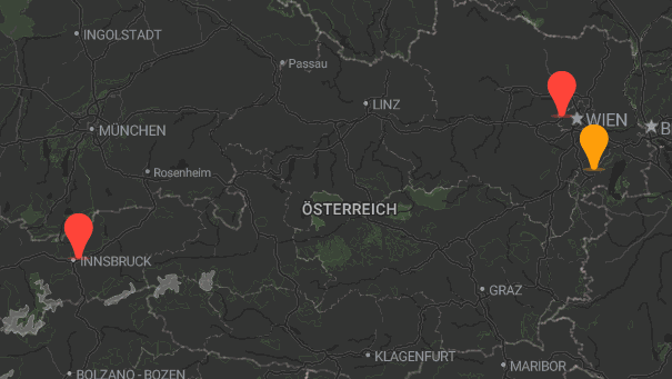 Map of company locations