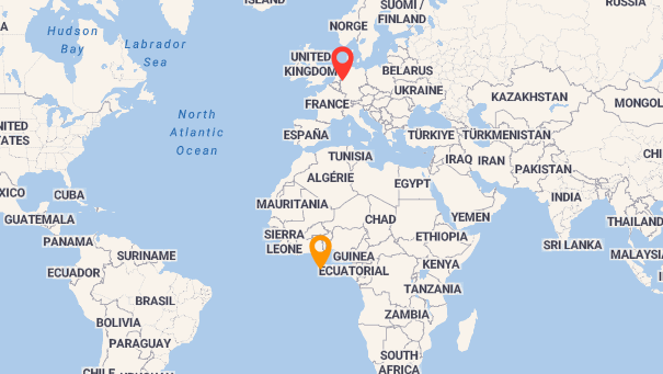 Map of company locations