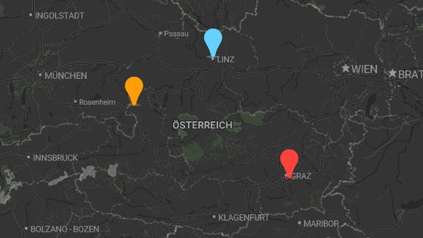Map of company locations