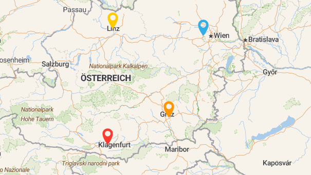 Map of company locations