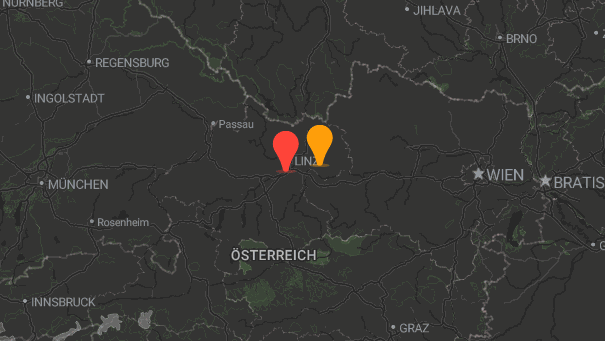 Map of company locations