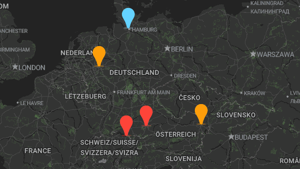 Map of company locations