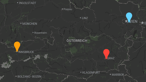Map of company locations