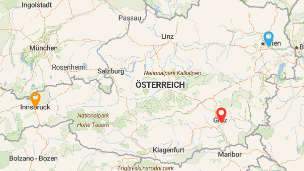 Map of company locations