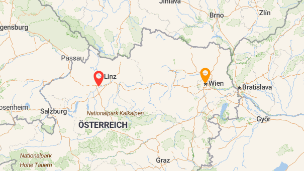 Map of company locations
