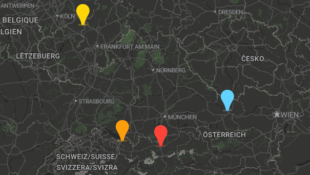 Map of company locations