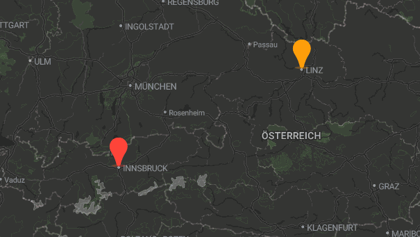 Map of company locations