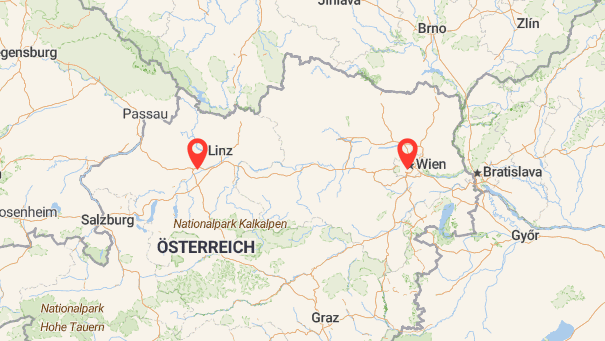Map of company locations