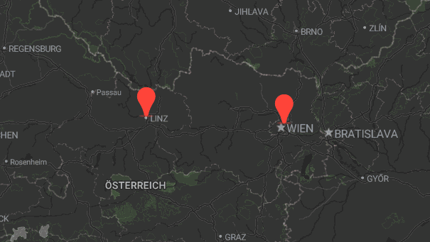 Map of company locations