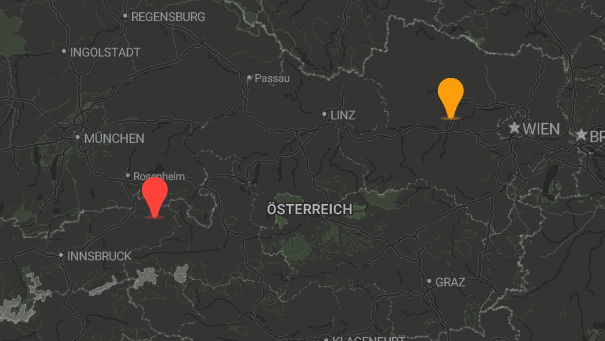 Map of company locations
