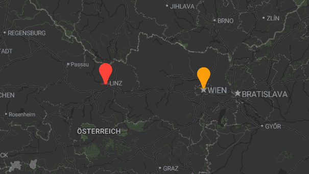 Map of company locations