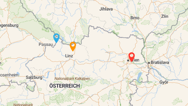 Map of company locations