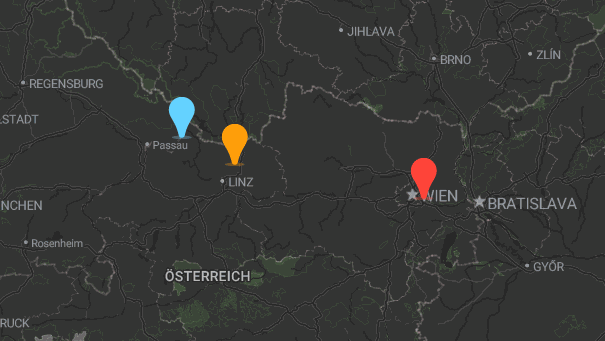 Map of company locations