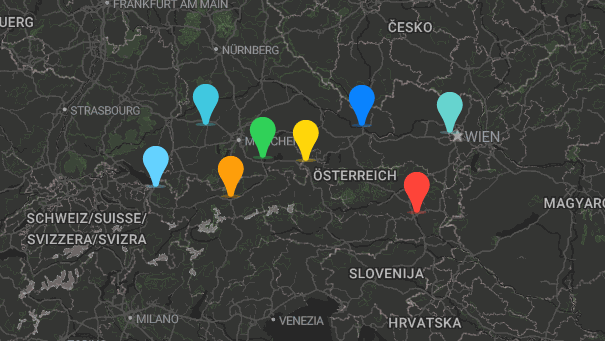 Map of company locations