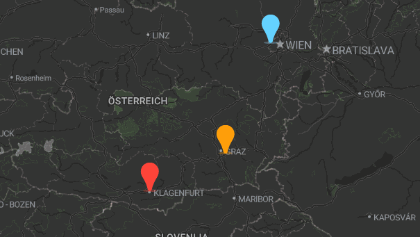 Map of company locations